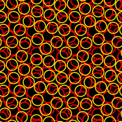 Circles, rings pattern. Circular figures seamless ornament. Geometric motif. Rounds background. Circle, ring shapes ornate. Digital paper, web design, textile print, abstract wallpaper, vector work