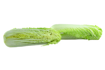 Fresh and healthy Chinese cabbage on a white background