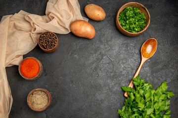 Horizontal view of cooking background