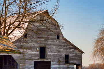 Top half of an old barn