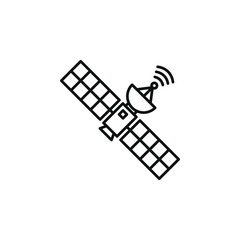 Sattelite icon flat style isolated on white background. Vector illustration