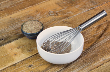 Flax Meal and Flax Egg with Whisk