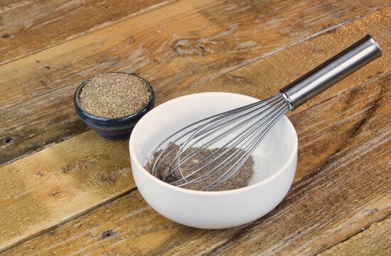 Flax Meal And Flax Egg With Whisk