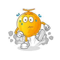 king coconut running illustration. character vector