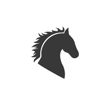 Head horse icon vector modern flat style