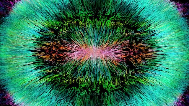 Alfombra de pelos ondulando 3d, vista de cerca, loop