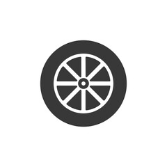 Obraz premium Car wheel icon. Car wheel isolated. Vector illustration