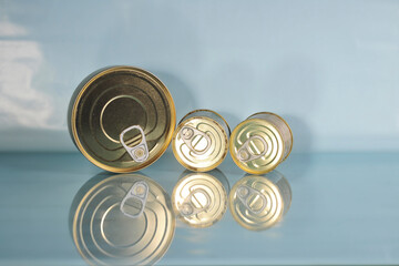 tinned food in golden container