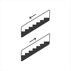 Escalator icon modern flat style. Vector illustration