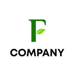 leaf with letter F logo
