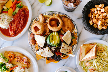 Mexican seafood background