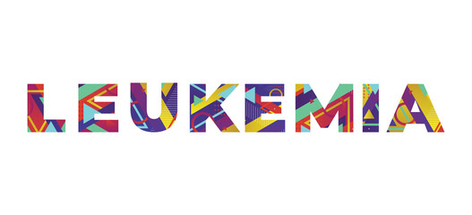 Leukemia Concept Retro Colorful Word Art Illustration