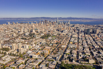 Obraz na płótnie Canvas San Francisco Skyline from Drone