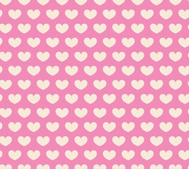 Seamless romantic pattern with hand drawn red hearts. Invitation Template Background Design, Greeting Card, Poster. Valentine Day.