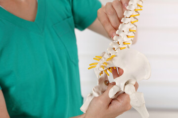 Tailbone Pain Relief, Coccydynia. Coccyx pain during pregnancy - obrazy, fototapety, plakaty
