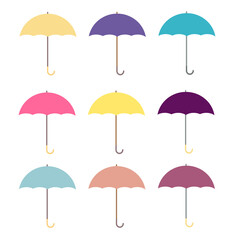 Umbrella icon . Set.