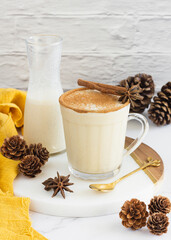 Homemade Christmas Eggnog with Cinnamon