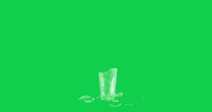 Shattering Pint Glass on Green Screen 9