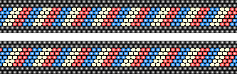 Vector seamless pattern of beads, abstract background