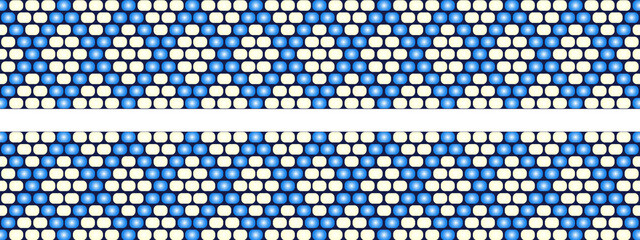 Vector seamless pattern of beads, abstract background