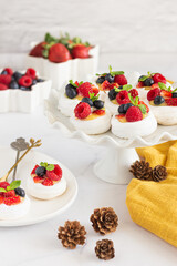 Lemon Curd and Berries Pavlova