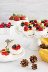 Lemon Curd and Berries Pavlova