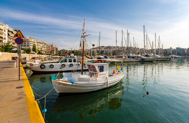 Fototapeta na wymiar Piraeus Marina view in Greece