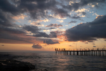 sunset over the sea