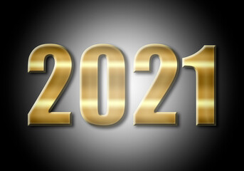 Fondo negro con año 2021 dorado.