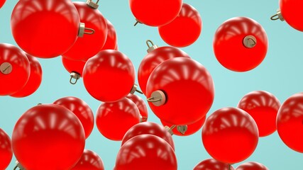 red christmas ball background