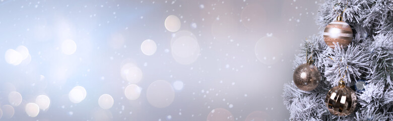 Closeup of magic Christmas tree background