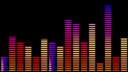 Digital equalizer bar graph illustration