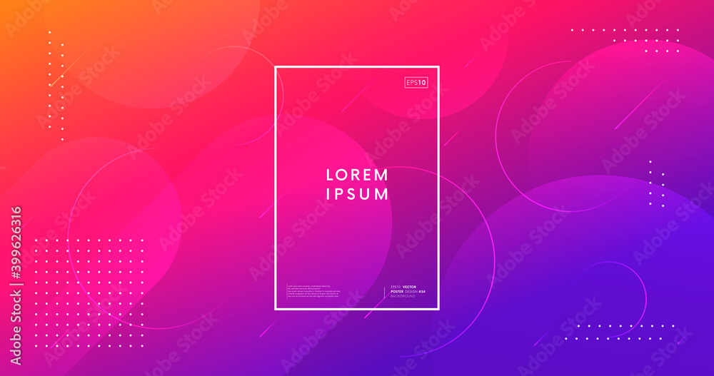Poster minimal abstract background. trendy geometric gradient backdrop vector design.