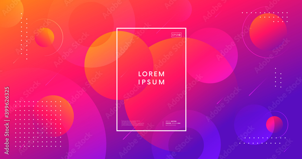 Poster Minimal abstract background. Trendy geometric gradient backdrop vector design.