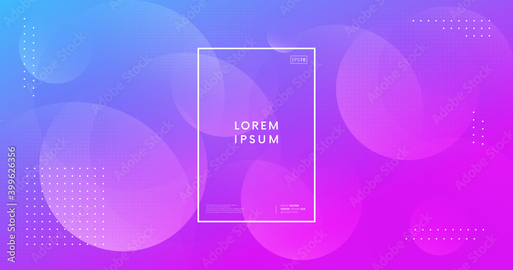 Aufkleber Minimal abstract background. Trendy geometric gradient backdrop vector design.