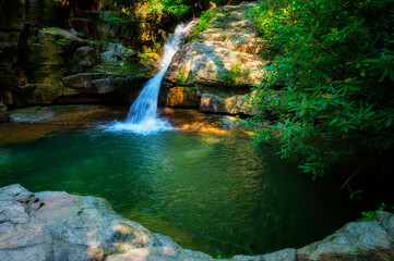 Blue Hole Waterfalls in Cherokee National Forest