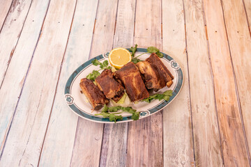 Chinese style lemon fried ribs