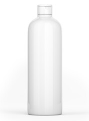 3D Illustration. Shampoo Bottle Mockup isolated on white background.