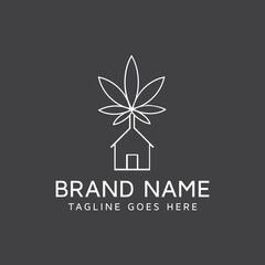 Home cannabis Logo Design Template For Multi-Purpose Use