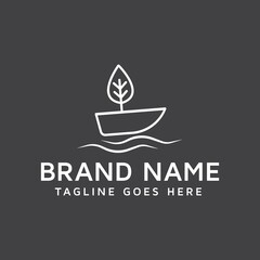 Eco Boat Logo Design Template For Multi-Purpose Use