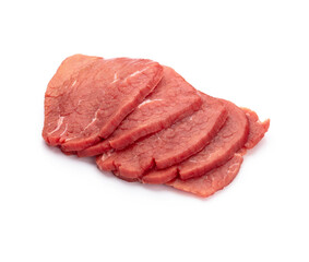 Fresh raw  steaks isolated on white background.................