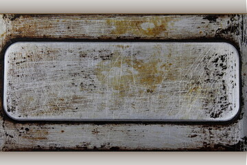 old cooking used metal frame background