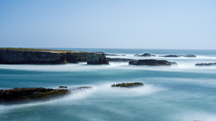 waterfall on the beach