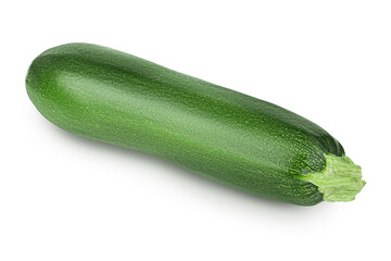 Fresh whole zucchini isolated on white background with clipping path and full depth of field