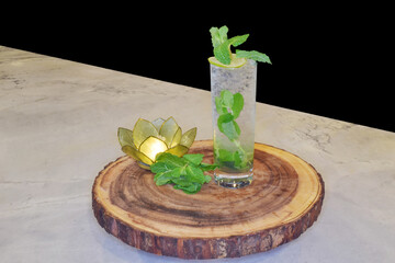 Gin Cocktail with Mint Leaf