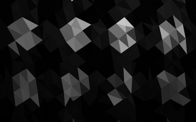 Dark Silver, Gray vector abstract polygonal texture.