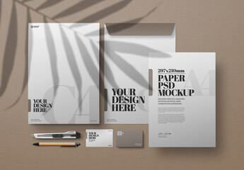 Stationery Mockup, Business Card, and Envelopes