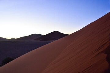 Fototapeta na wymiar Dunes in the morning at Sossusvlei, Namibia