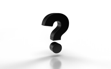 question marks background (3D rendering with a clipping path)