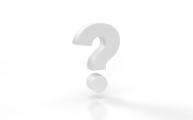 question marks background (3D rendering with a clipping path)
